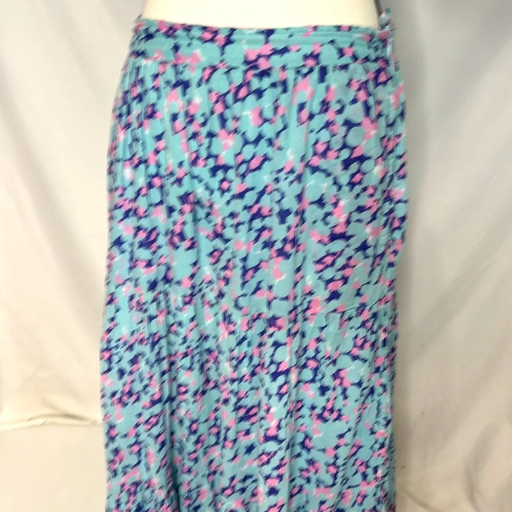 Banjanan  Rune Bud Blueprint Cotton Pencil Maxi Skirt - Picture 3 of 8